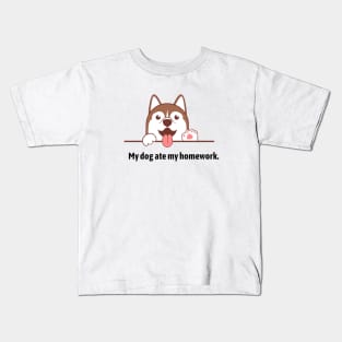 My dog ate my homework! Kids T-Shirt